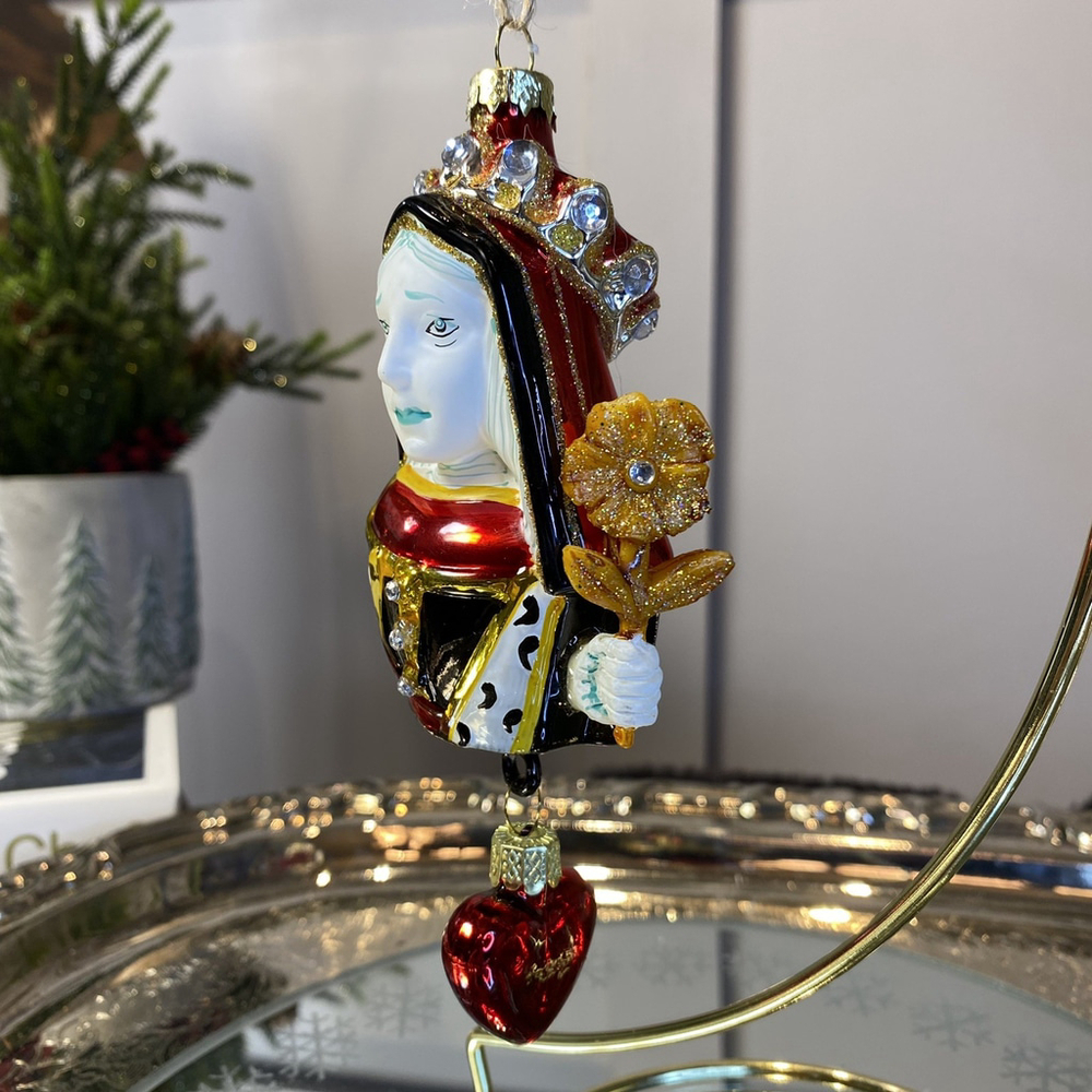 Old World Christmas Queen of Heart Alice Wonderful Blown Glass figural - Picture 3 of 5